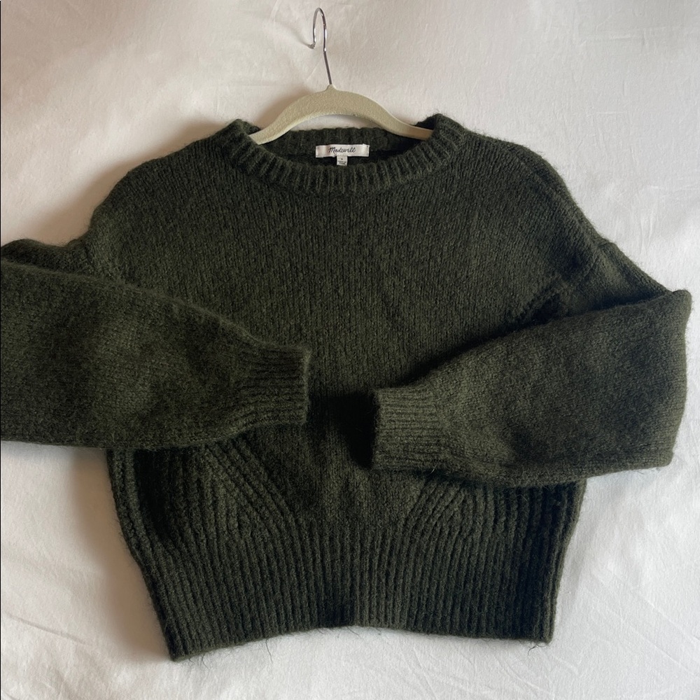 Madewell Dark Green Crew Neck Sweater